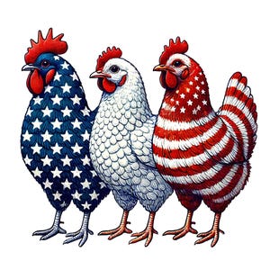 Decoupage com galinhas da bandeira patriótica dos EUA nº 348, papel de arroz tamanho carta para porta-copos, porta-trecos, móveis, decoração de madeira, álbum de recortes, diário de recortes