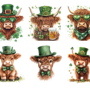Papier de riz pour découpage, St Patrick, vaches des Highlands irlandaises, motifs # 77, papier de riz pour dessous de verre, boîte à bibelots, bougies, meubles et travaux manuels, scrapbooking