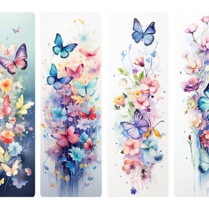 Marcador de livros de flores de borboleta decoupage nº 175, papel de arroz tamanho carta para diário de sucata, caixa de bugigangas, vela, móveis e álbum de recortes