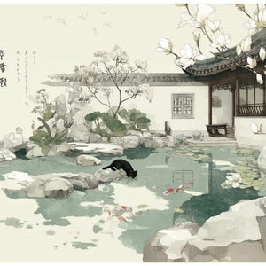 Papel decoupage Chinoiserie, pintura de caligrafia de paisagem chinesa oriental nº 239, tamanho carta, papel de arroz para porta-trecos, velas e móveis