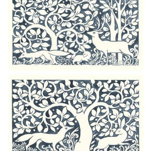 Papier de riz pour découpage Miranda Thomas Forest Life #1, papier de riz pour dessous de verre, boîte à bijoux, bougie, meubles et journal de scrapbooking, supports mixtes