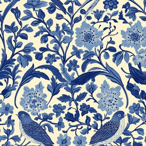 Decoupage Reispapier mit William Morris Textil-Design #154 Reispapier für Kerzen, Schmuckbox, Untersetzer, Möbel, Bastelarbeiten