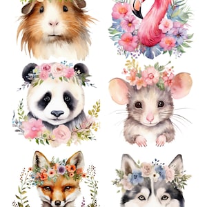 Papier de riz à découper avec 6 motifs de pandas d'animaux de la ferme #17, papier de riz pour dessous de verre, boîte à bijoux, bougie, meubles et fournitures pour travaux manuels