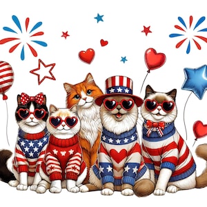 Drapeau patriotique des États-Unis, chats n° 349 à découper, papier de riz format lettre pour sous-verre, boîte à bijoux, meubles, décoration en bois, album de scrapbooking et journal indésirable