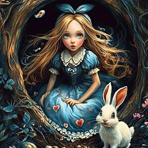 Decoupage Papier Alice im Wunderland Alice im Wunderland #274, Reispapier für Untersetzer, Trinket Box, Kerzen, Möbel & Scrapbook