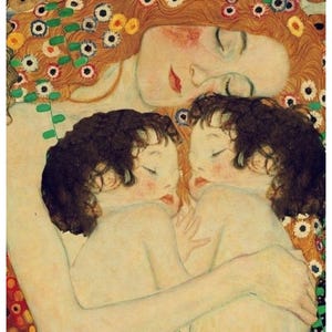 Papel de arroz para decoupage Gustav Klimt Las tres edades de la mujer n.° 125, papel de arroz tamaño carta para joyeros, muebles, arte mural y álbumes de recortes.