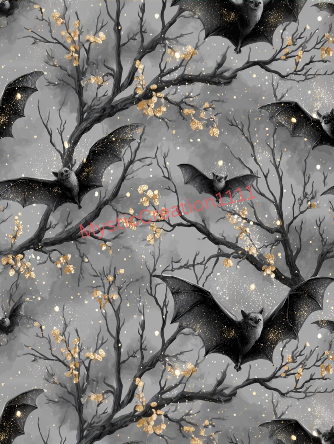 Decoupage Rice Paper Halloween Eerie Bats Flying at Night#542, Rice ...