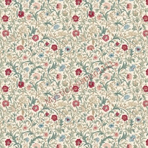 Miniature Floral Design Dollhouse Wallpaper | 1:12 Scale Peel & Stick Letter Size Matte Paper | DIY Wall Covering