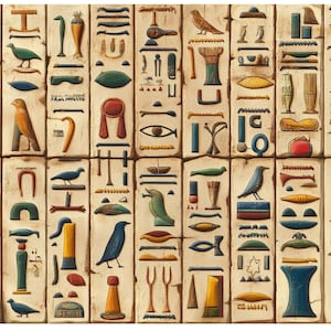 Papiro egipcio antiguo para decoupage n.º 134, papel de arroz tamaño carta para cajas de baratijas, velas, muebles, artículos de manualidades, álbumes de recortes y diarios basura.