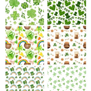 Papier de riz pour découpage, motifs inspirés de la Saint-Patrick irlandais #76, papier de riz pour sous-verre, boîte à bijoux, meubles et fournitures pour travaux manuels