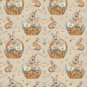 Papier de riz pour découpage, motif lapin de Pâques sans couture n°15, papier de riz pour sous-verre, boîte à bijoux, bougie, meubles et fournitures pour travaux manuels
