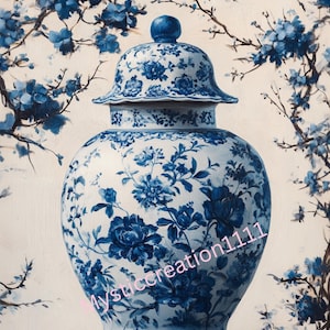 Decoupage rijstpapier Chinoiserie vaas bloemen muurkunst #176, rijstpapier Letter-formaat voor Snuisterijdoos, kaars, dienblad, meubels en plakboek