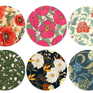 Papier de riz à découper avec 6 motifs ronds #1, pour travaux manuels, papier de riz pour dessous de verre, boîte à bijoux, bougie, fournitures pour meubles et travaux manuels