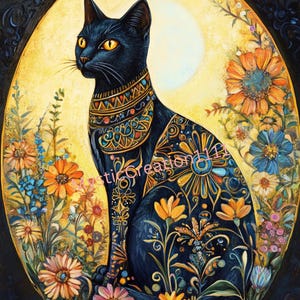 Gato negro egipcio antiguo n.° 234, papel de arroz tamaño carta para decoupage, para guardar joyas, velas, muebles, manualidades, álbumes de recortes y diarios de desuso.