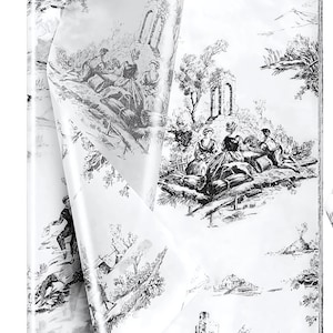 Papel de seda para envolver con motivos de estilo chinoiserie francés en blanco y negro para decoupage, posavasos, cajas de baratijas, velas y suministros para manualidades DIY