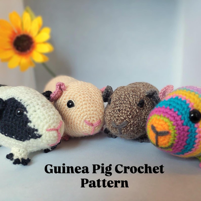 Realistic Lifelike Guinea Pig Crochet Pattern PDF - 2 Patterns ...