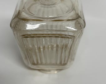 Paralume vintage in vetro pressato a coste