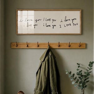 Personalised Loved One’s Handwritten Note Print, Panoramic Handwriting Above Door & Hallway Decor, Sentimental Remembrance Wall Art