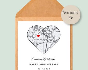 Where We First Met Coordinates,  Engagement, Where You Said Yes, Our First Date, Proposal Location, Valentines Card, Anniversary, Love Map