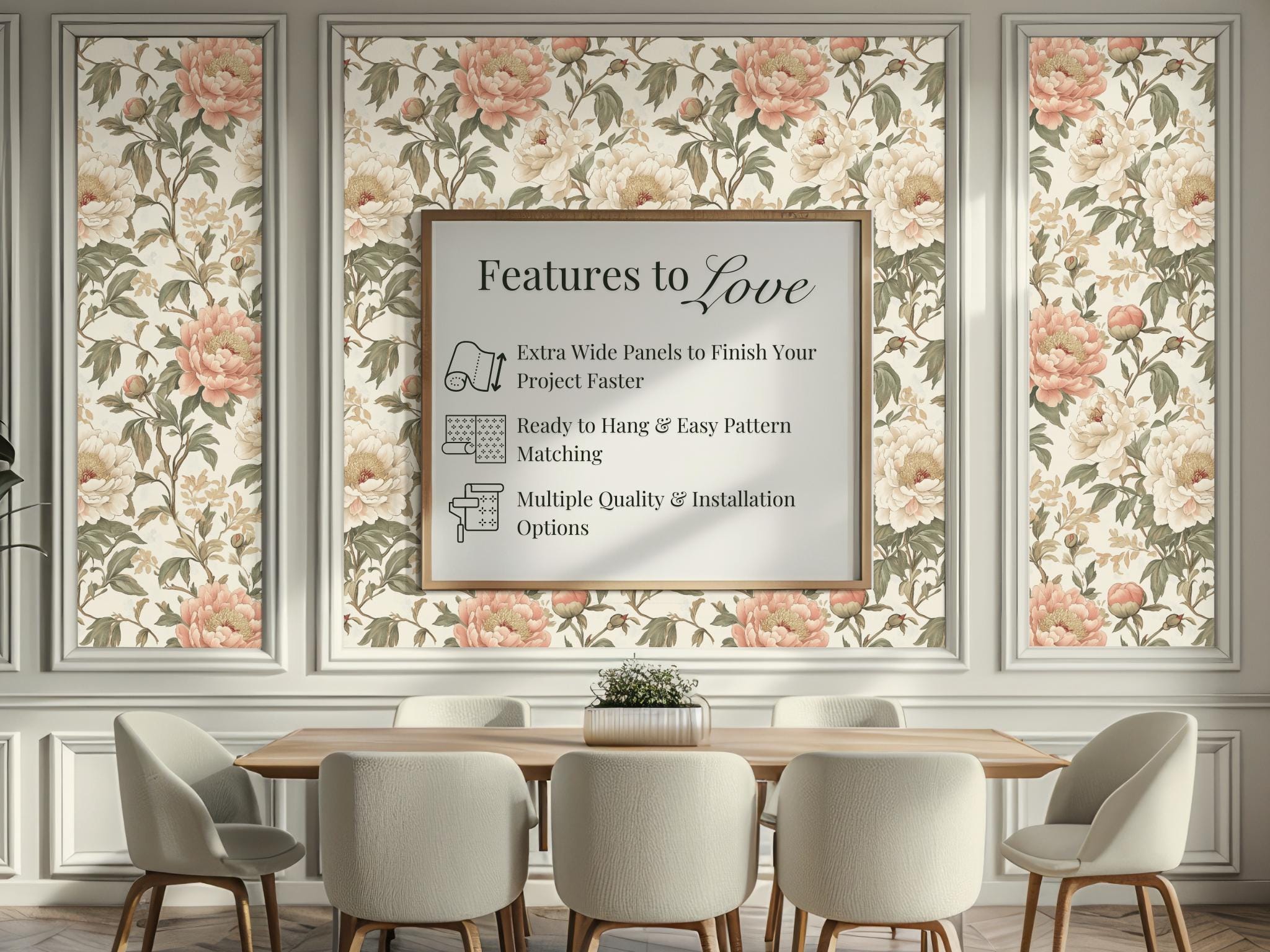 Pink Peony Floral Wallpaper | Vintage Victorian Botanical, Light ...