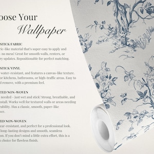Dog Wallpaper, Whimsical Toile de Jouy Golden Retriever, Vintage Style Botanical, Peel & Stick, Removable, Pre-Pasted, Vinyl, Custom Color image 7