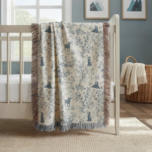 Jeté tissé labrador retriever noir toile botanique grande tapisserie murale décoration champêtre française cadeau maison héritage pour amoureux des animaux de compagnie image 7