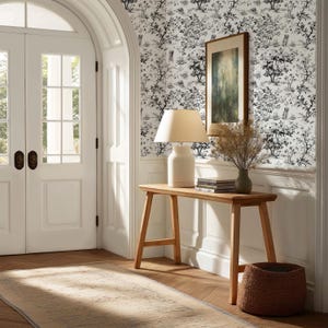Tapeta z motywem psa na zamówienie, personalizowana na podstawie zdjęcia, fantazyjna tapeta toile de jouy w stylu vintage, samoprzylepna, zdejmowana, z klejem, tkanina, winyl zdjęcie 7