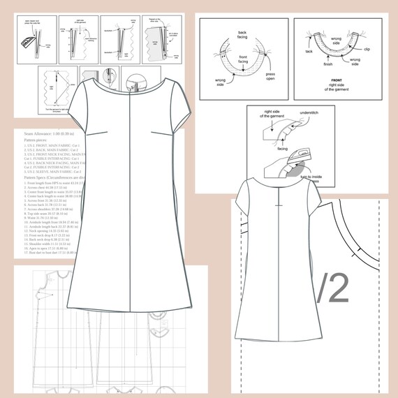 Toddler Dress Easy T Shirt Dress Pattern Linen Mini Dress Sewing Pattern,  Short Sleeve Boho (PDF Pattern)