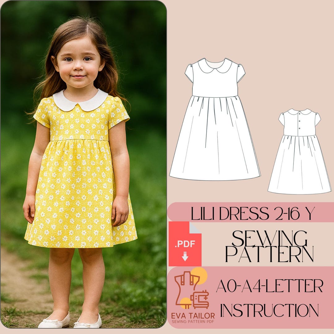 Patron Robe Enfant Col Claudine Patron De Robe à Col Claudine Pour