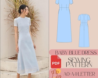 Schnittmuster Neckholder Kleid Sommerkleid Nähen Anfänger DIY (PDF-Muster)