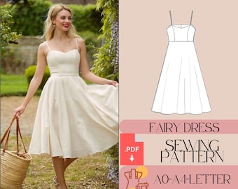 Strap Midi Prom Dress Sewing Pattern Bridal Gown Bridesmaid Dress Summer Dresses