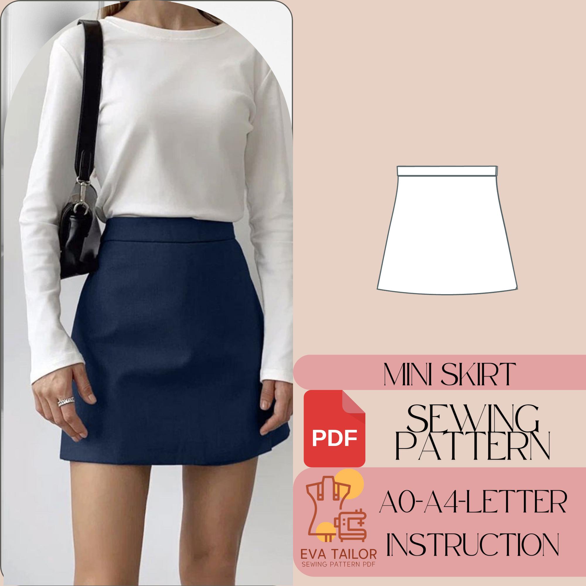 A-line Mini Skirt Sewing Pattern (PDF) - Etsy