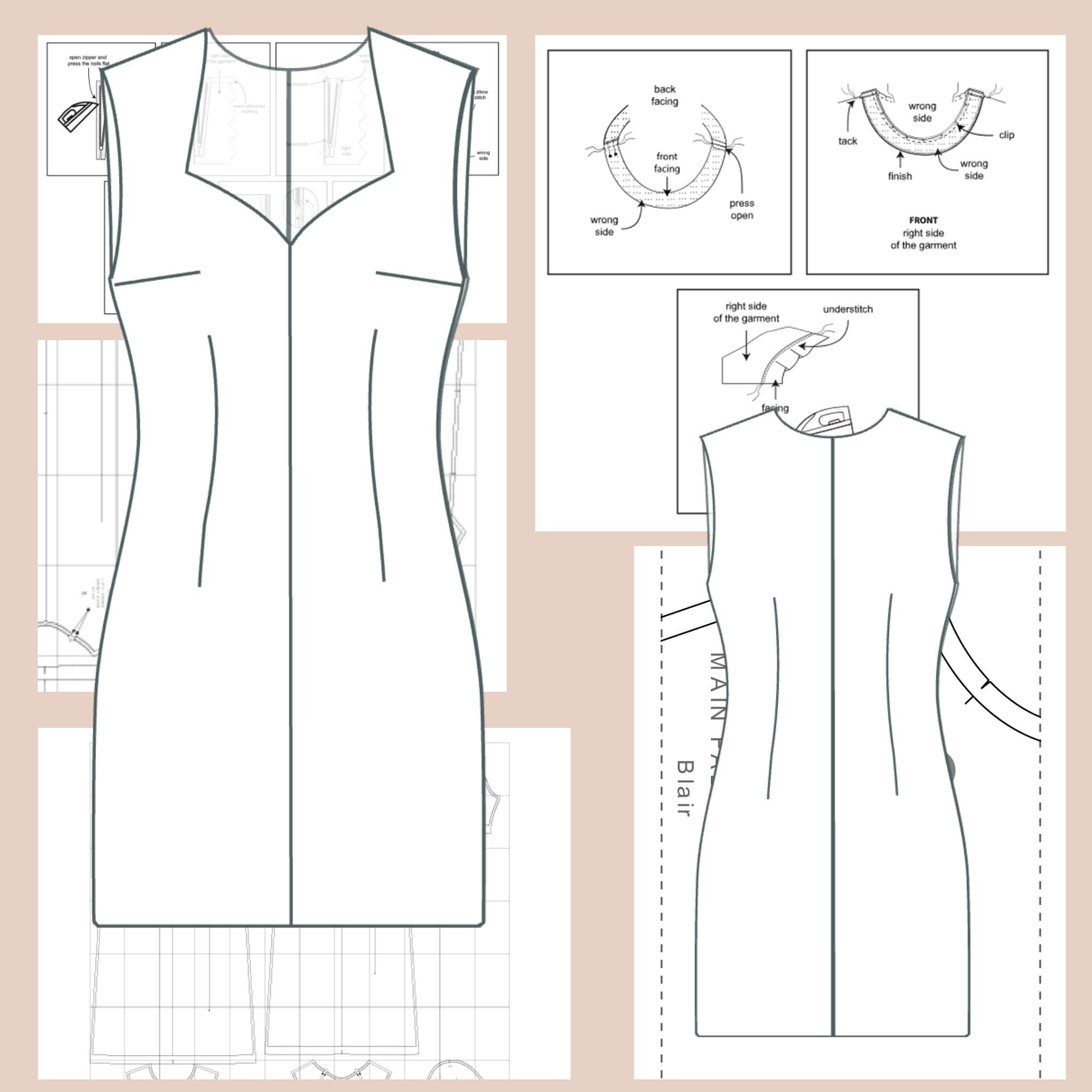 sachin and babi light blue dress Classic A-Line Maxi Summer Dress Sewing Pattern
