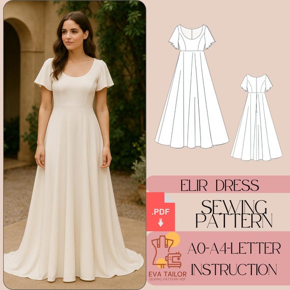 bohemian wedding dress sewing patterns Vines Pattern Lace Illusion Long Sleeve Boho Wedding Gown