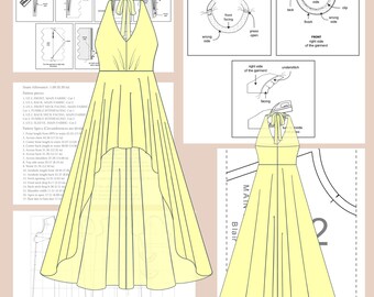 high waist dress pattern Aylin Wrap Dress + Vest |Dress + Vest Pattern main image 1