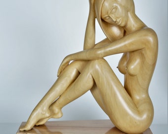 Nude Woman Wood sculpture ALLURING