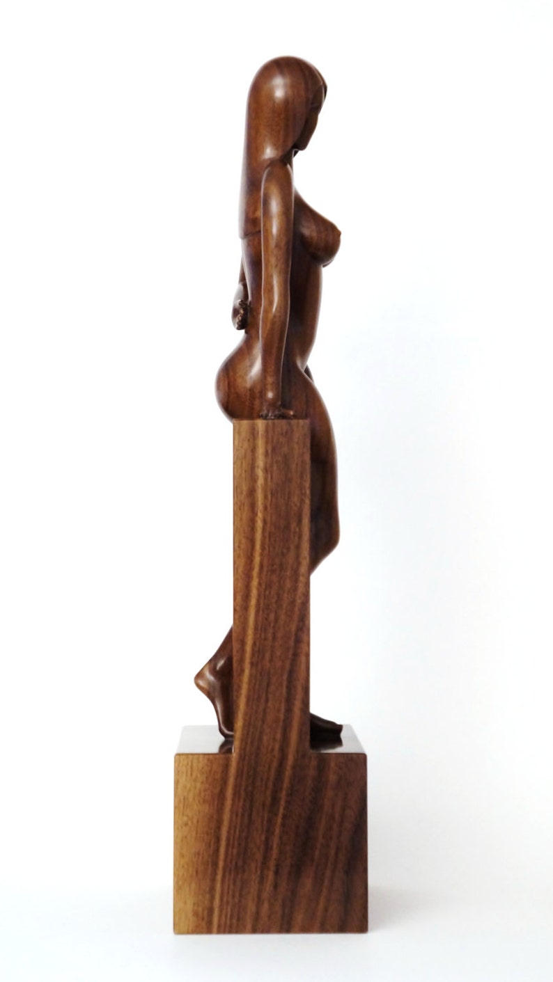 Nude Woman Wood Sculpture Fifty Shades of Brown image 5