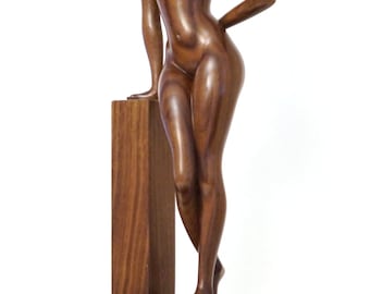 Nude Woman Wood Sculpture " Fifty Shades of Brown"