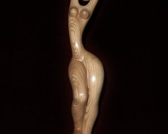 Nude Woman Wood Sculpture STRETCHING