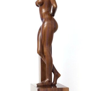 Nude Woman Wood Sculpture Fifty Shades of Brown image 3