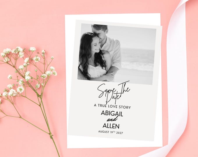 Save The Date invites, Ask for different layout options! pick your Colors, Font, card size ! Free shipping and envelopes included