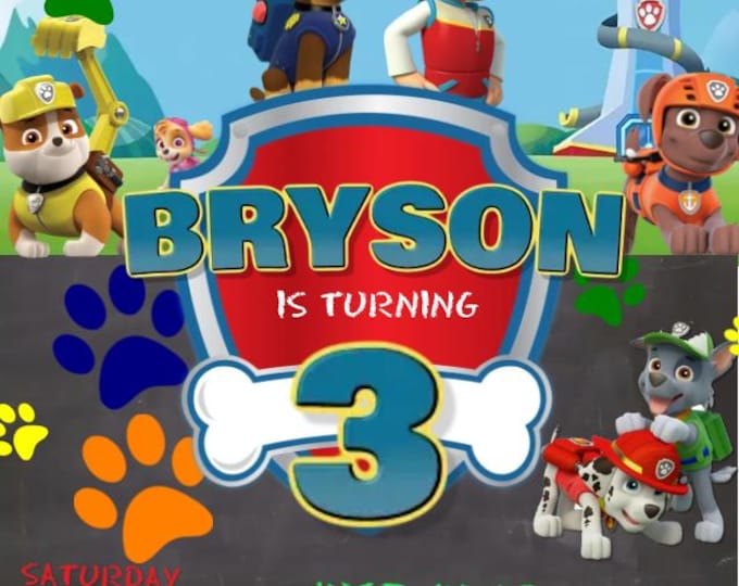 Paw Patrol Party Invitations