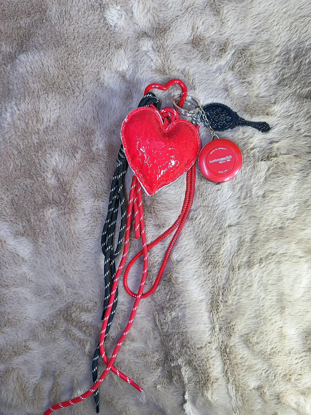 Trendy Red Heart Bag Charm,fantasy Magic Mirror Bag Charm