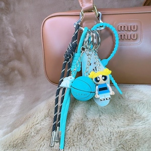 Cute The Powerpuff Girls Taschenanhänger, Trendy Keychain Kollektion: Bunte Anhänger & lustige Accessoires, Seil Geldbörse Charm Tasche Schlüsselanhänger Accessoires