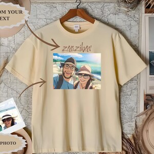 Custom Anime Shirt -  Family Photo Tee - Family Photo Shirt - Personalized Design-Anime Figure Cartoon Shirt - Custom Picture Photo Tee