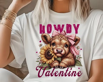 Howdy Valentine Coquette png, Valentines Cow print png, Valentines Sublimation PNG, Cow print png, Vday shirt designs, Coquette bow png