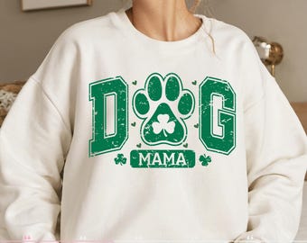 Dog St Patricks Day Png, Dog Mom Png, St Patrick's Day Png, Dog Paw Print Shamrock Png, St Patrick Shirt Design, Dog Lover Gift, Clover Png