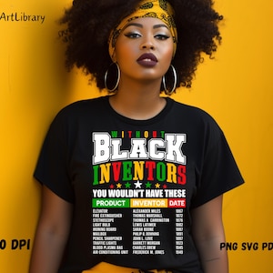 Celebrating Black Inventors and History: African American SVG | Black History Month PNG | Black Culture Icons | Black Excellence Design