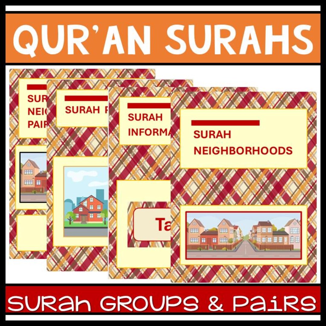 Qur #39 an Surahs Divided Into Groups (neighborhoods) Pairs Etsy