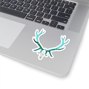 Elk Skull Sticker: Hunting Antlers Decal, Wilderness Decor